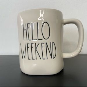 Rae Dunn "Hello Weekend" Coffee Tea mug